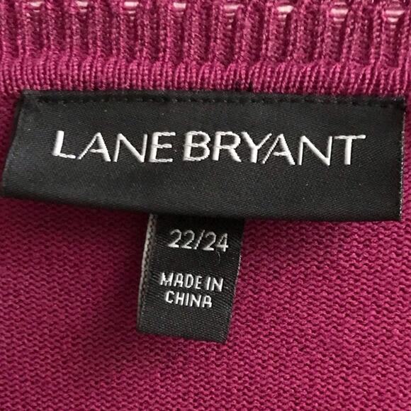 Lane Bryant Ruffle Crossover Front Knit Sweater Size 22 24 Pullover Jumper Tunic - Picture 5 of 15